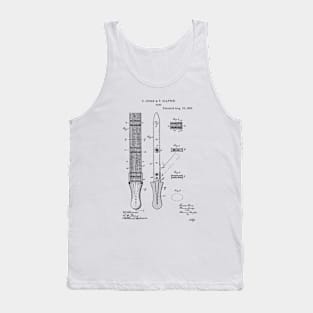 Rasp Tool Vintage Patent Hand Drawing Tank Top